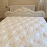 Double Bed Solid Wood Hand Carved Ivory Image 2