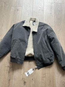 Shearling Jacket Faded Faux Zara