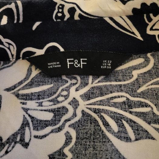 F&F navy & white sleeveless dress, Size 22
