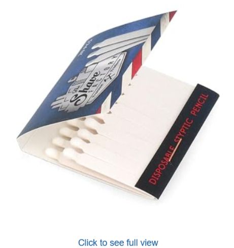 Disposable Styptic Shaving Sticks. Free Post.