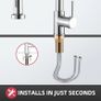 Kitchen Tap, Spring Kitchen Sink Mixer Taps with Pull Out Spray, Commercial Faucet Single Handle Lever, High Arc Swivel 360 with 2 Spray Image 5