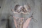 river island snake print bikini