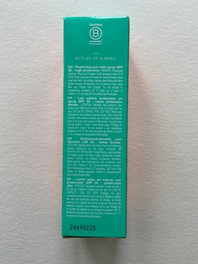 Rituals invisible sun protection milky spray spf30 50 ml