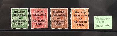 Ireland June 1922 Harrison Coils Set Sg26-29 MH
