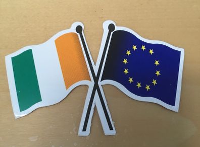 Ireland and EU Flag sticker