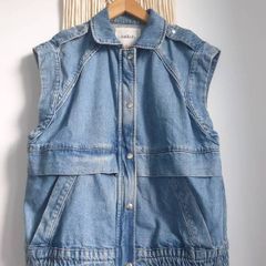 Ba&sh Denim Sleeveless Jacket Size 1