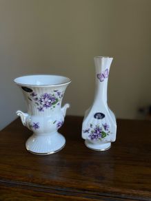 Aynsley vase and bud vase
