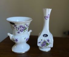 Aynsley vase and bud vase