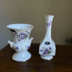 Aynsley vase and bud vase