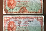 Two Irish 10 shillings notes