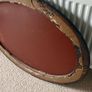 Antique Oval Mahogany Wall Mirror with Inlay & Bevelled Glass Image 5