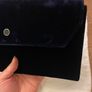 LK Bennett Dora navy velvet clutch bag Image 5