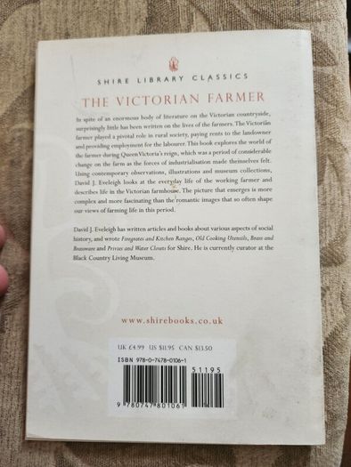 The Victorian Farmer. By David J. Eveleigh. Paperback In Fair Condition.