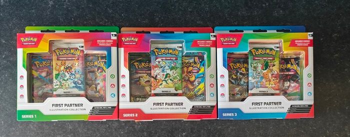 FREE Tracked Shipping. Pokemon First partner illustration collection Series 1,2+3