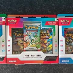 FREE Tracked Shipping. Pokemon First partner illustration collection Series 1,2+3