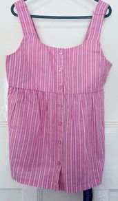 Girls pink button detail summer top