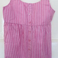 Girls pink button detail summer top