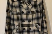Check Short Coat Jacket Black &amp; Ivory Rocha John Rocha Size 14
