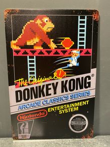 Donkey Kong Tin Metal sign