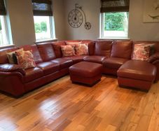 Leather corner couch