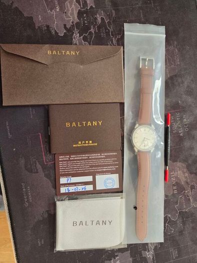Bantany 36mm sub second vintage styled watch S4108