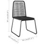 9 Piece Garden Dining Set PVC Rattan Black Image 9