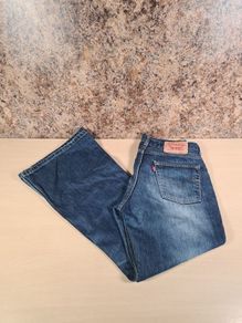 womens Levis 544 04 low waist flared bootcut blue denim jeans SIZE W 30 L 30 zip fly bell bottom A1