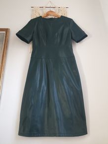 Sosandar Faux Leather Dress Size Uk 10