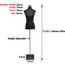 New Womens Tailors Bust Dummy (Black) - FREE Delivery Image 4
