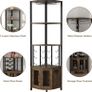 Corner Bar Cabinet with Glass Holder, 4 Tier Liquor Wine Cabinet with Metal Mesh Doors, Buffet Cabinet Wine Rack Cabinet with Anti-tip Kit for Home Coffee Bar Liquor and Wine Storage Image 5