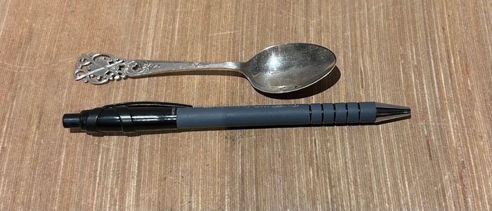 Vintage Decorative sterling silver collectible Teaspoon