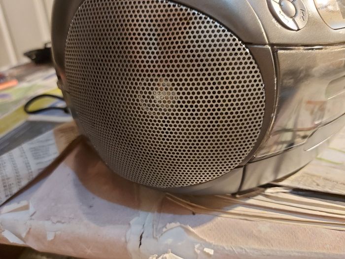 Logik CD Stereo With Cassette, Model LCCSTR10, in good condition, Radio and CD work fine, Tape play button not staying engaged, Forward and rewind work