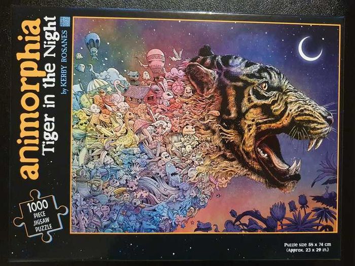 Animorphia Tiger in the Night 1000 Piece Jigsaw Puzzle