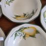 Set 20 pcs  by Churchill England, featuring a charming fruit and blossom design with a classic green rim. Beautifully made English pottery with lovely detail and quality. Image 5