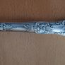 Harrison Fisher Electroplated Silver Shell Shaped Sugar Sifting Spoon with Sterling Silver handle Queens pattern Image 5