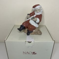 NAO Lladro - Too Many Mince Pies Santa - Rare Christmas Porcelain Figure - In Box