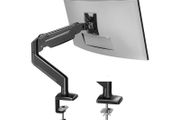 Single Arm Monitor Desk Mount for 13-32 inch Screen, Tilt, Swivel, Rotation, Ergonomic Gas Spring Monitor Stand with Cable Management, VESA 75/100mm