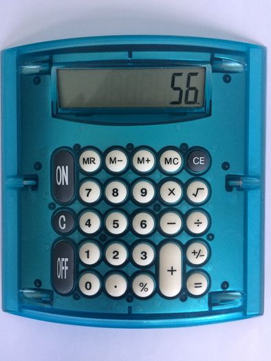 Desktop calculator  Blue square