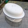 oval enamel roaster, 45 x 32 cm. In good condition Image 2