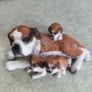 Boxer Dog With 3 Puppies Mother & Pups Figurine Image 4