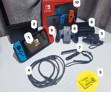 Nintendo Switch V2 (Improved Battery) Bundle + 256GB SD Card & Extras