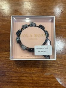 Lola Rose Snowflake Obsidian Bracelet