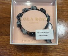 Lola Rose Snowflake Obsidian Bracelet