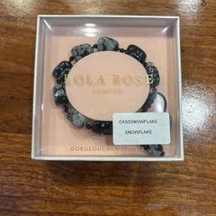 Lola Rose Snowflake Obsidian Bracelet