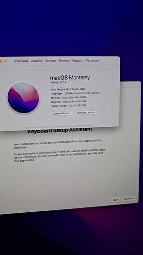 Apple iMac 27 Retina 5K (2017) 1TB Fusion 8GB RAM
