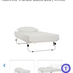 Harvey Norman Kathrine Trundle Guest Bed FRAME only White SINGLE