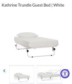 Harvey Norman Kathrine Trundle Guest Bed FRAME only White SINGLE