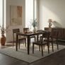 Dining Table Solid Wood Mango 120 x 60 cm Walnut Finish Rectangular Kitchen Table Image 4