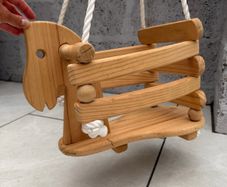 Wooden baby toddler swing
