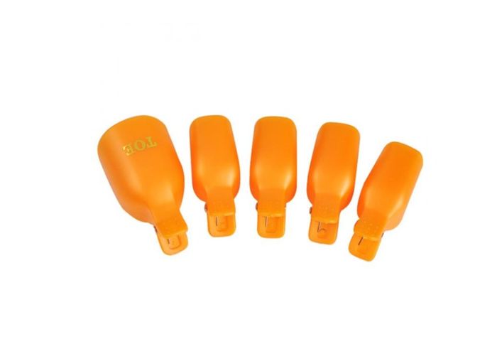Plastic Toe Nail Soak Off Cap Clips